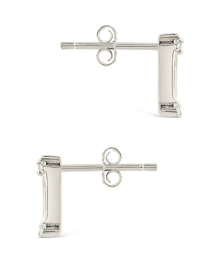 Luella CZ & Enamel Square Stud Earrings by Sterling Forever