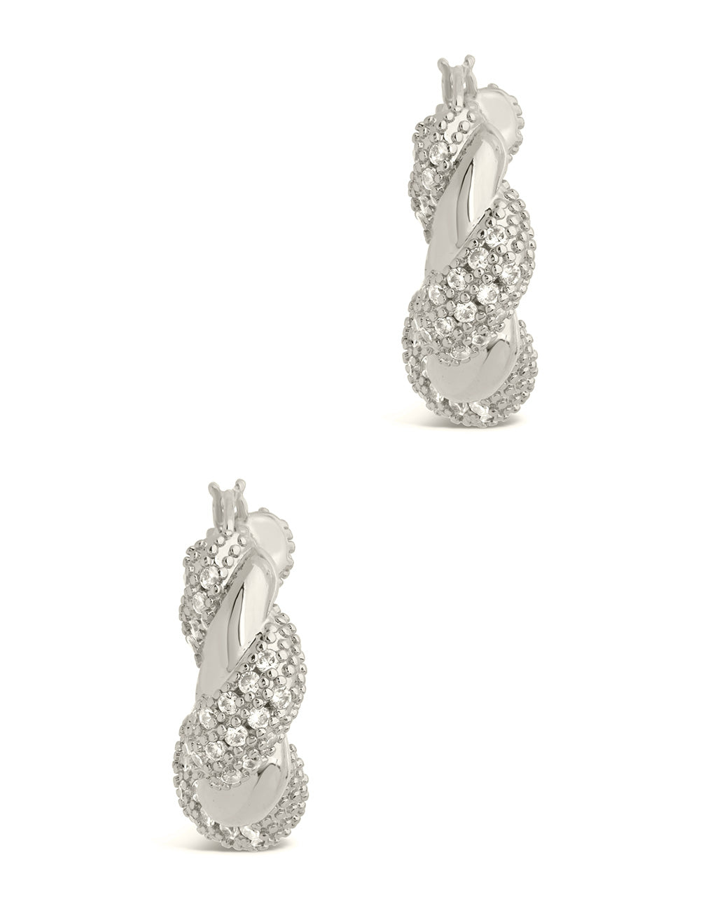 Florence CZ Twist Hoop Earrings by Sterling Forever