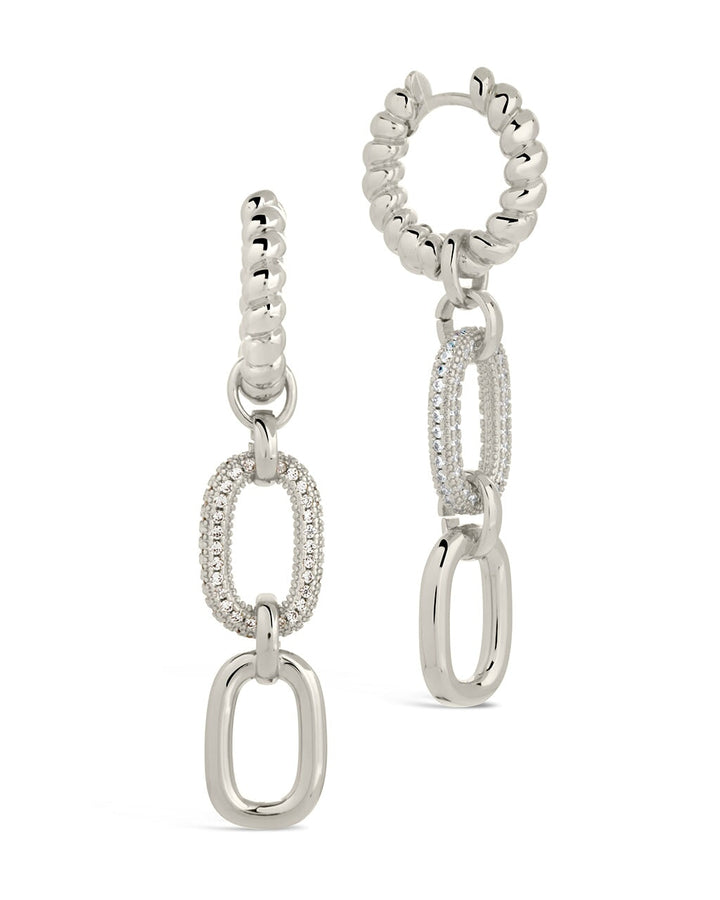 Andi Chain Link Drop Hoop Earrings by Sterling Forever
