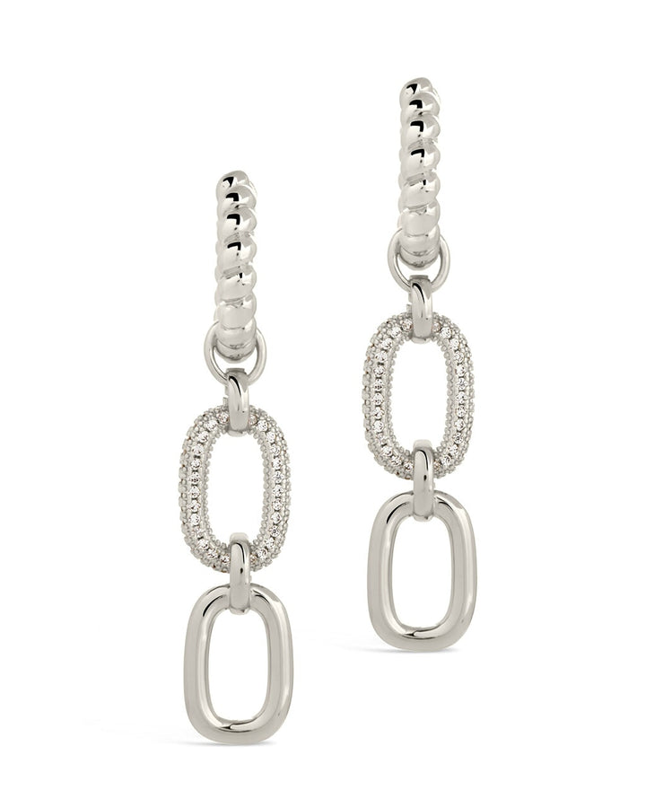 Andi Chain Link Drop Hoop Earrings by Sterling Forever