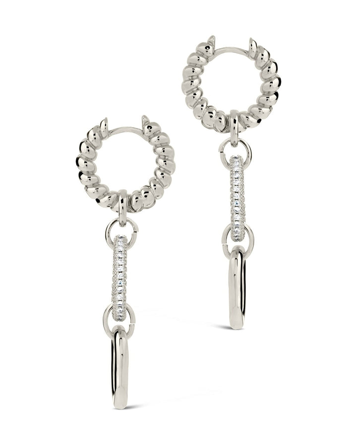 Andi Chain Link Drop Hoop Earrings by Sterling Forever