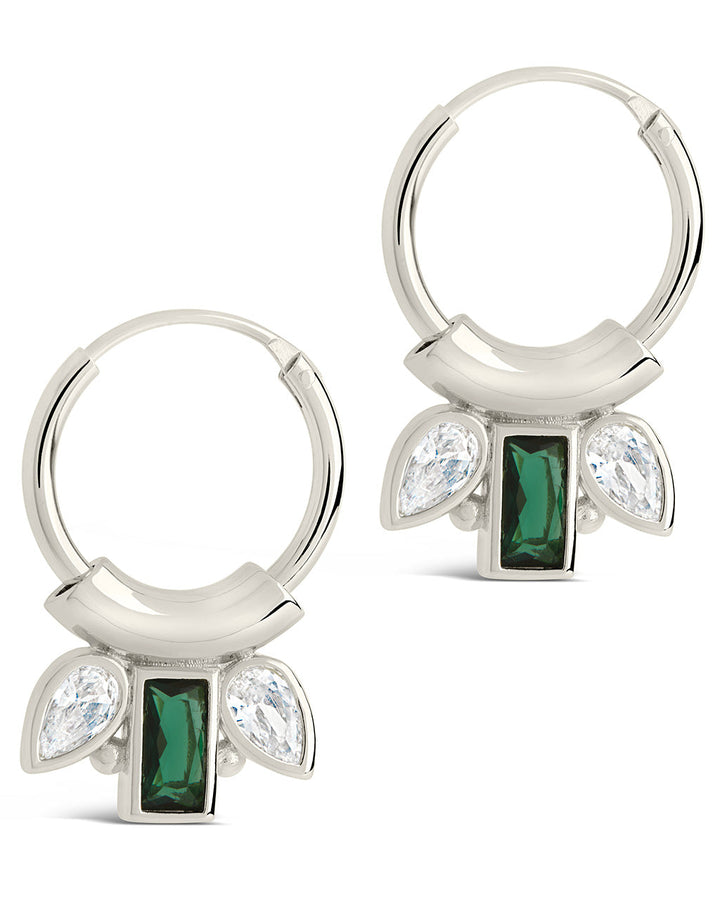 Helena CZ Hoop Earrings by Sterling Forever