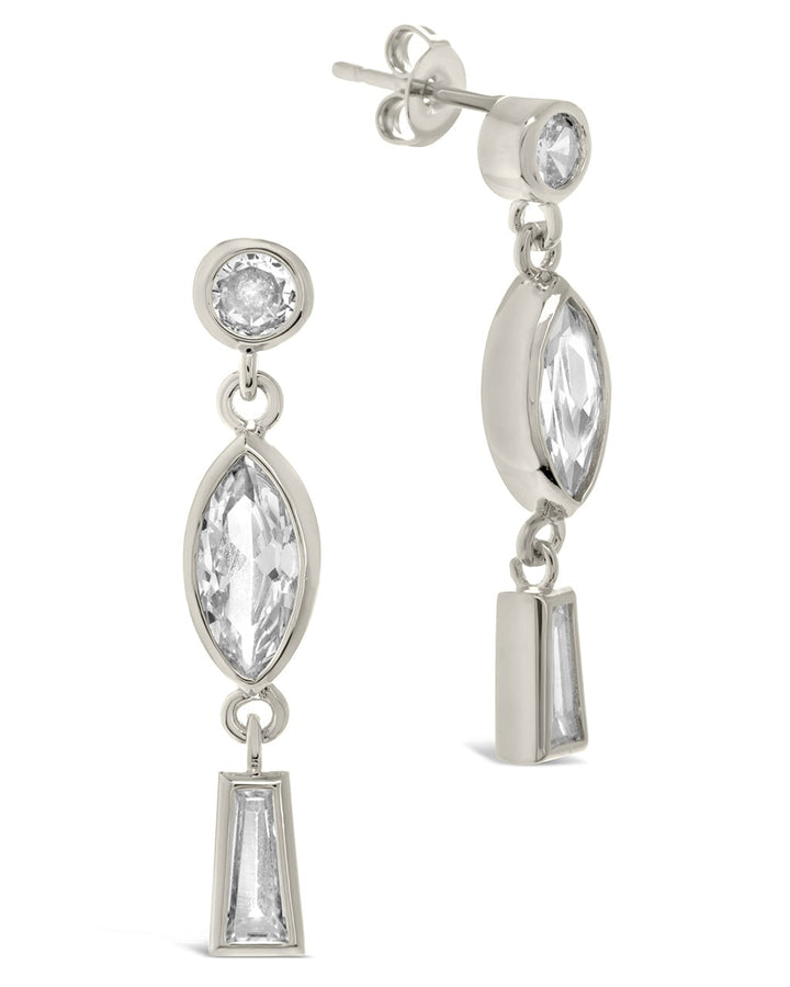 Suvi Triple CZ Drop Stud Earrings by Sterling Forever