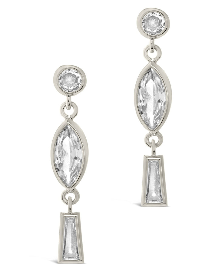 Suvi Triple CZ Drop Stud Earrings by Sterling Forever