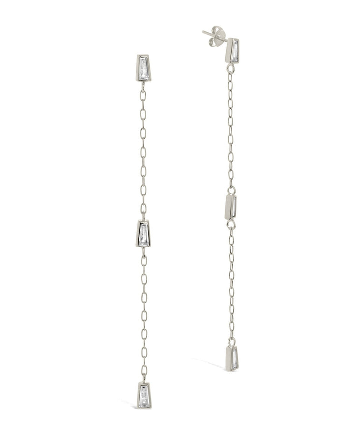 Lillian Square CZ Drop Stud Earrings by Sterling Forever