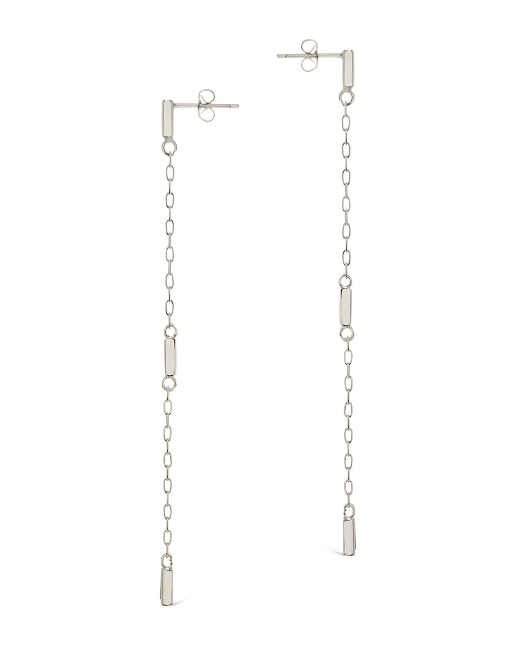 Lillian Square CZ Drop Stud Earrings by Sterling Forever