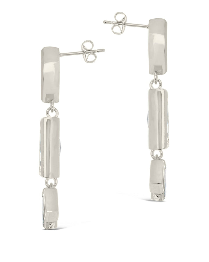 Bella Square & Oval CZ Drop Earrings by Sterling Forever