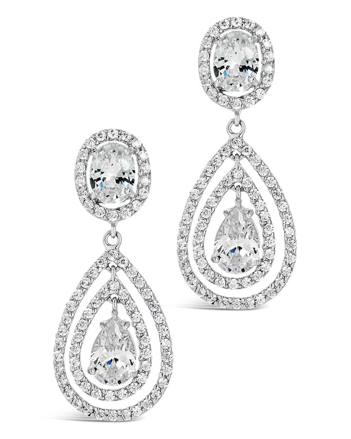 Cheyenne CZ Drop Stud Earrings
