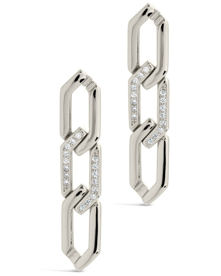 Kinslee Chain Drop Stud Earrings