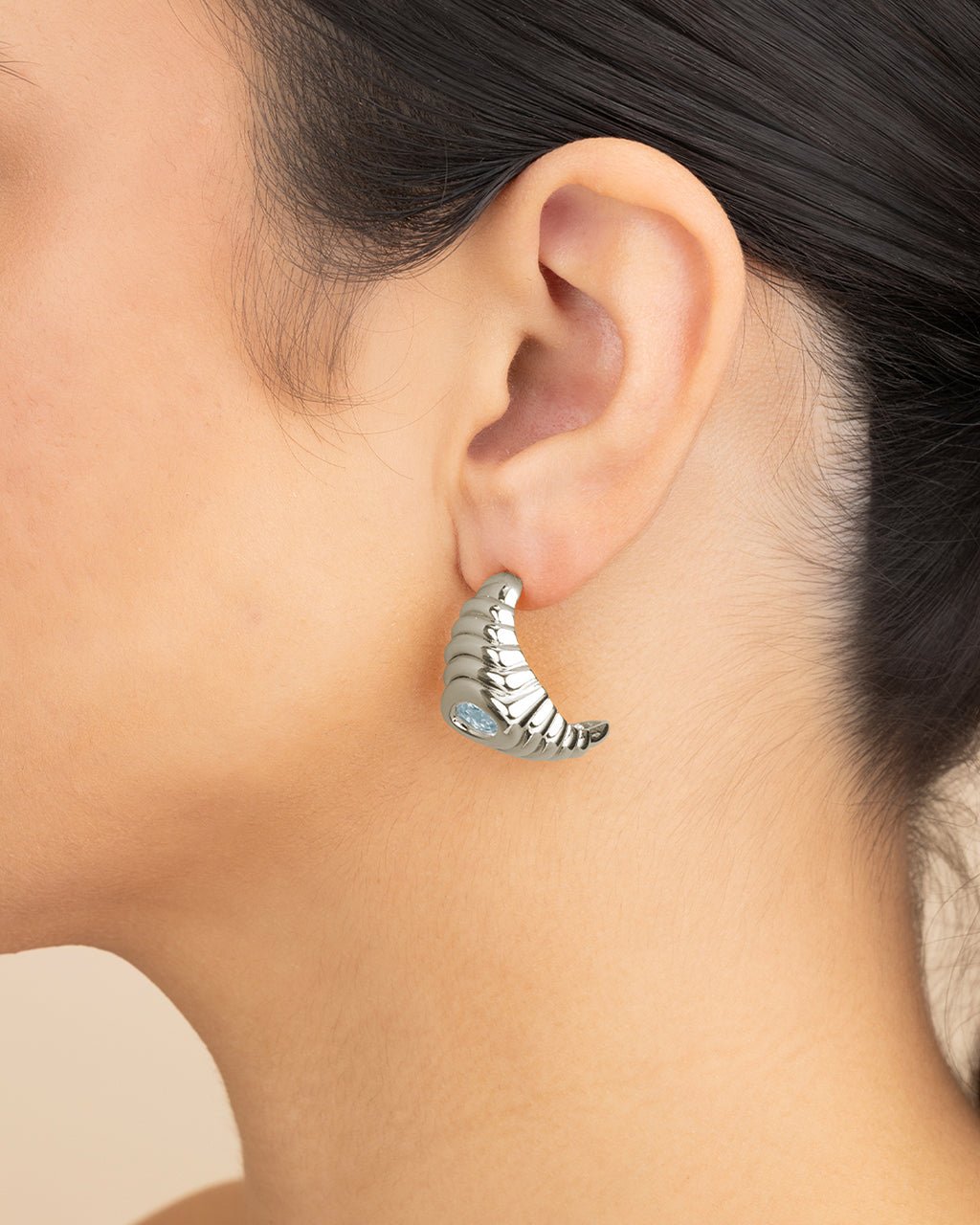 Croissant Hoop Earrings