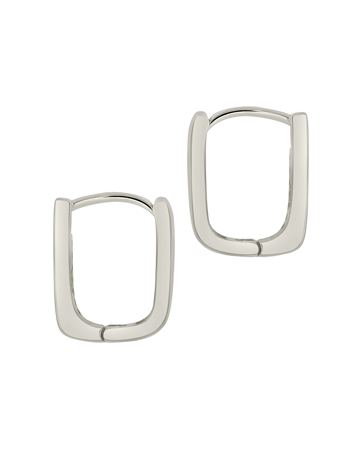 Nadine CZ Rectangle Hoop Earrings