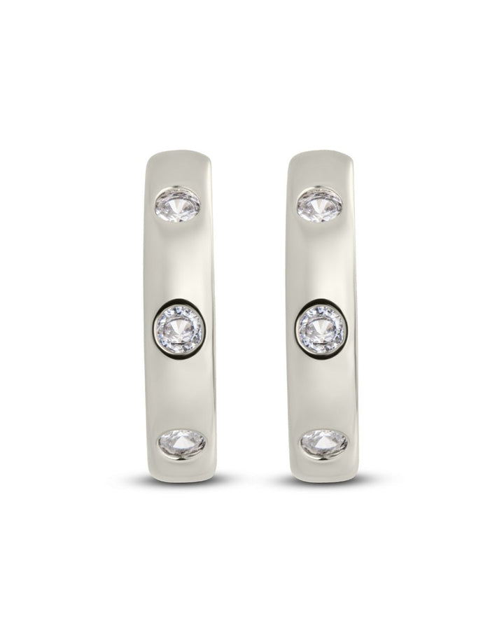 Molly CZ Studded Micro Hoops