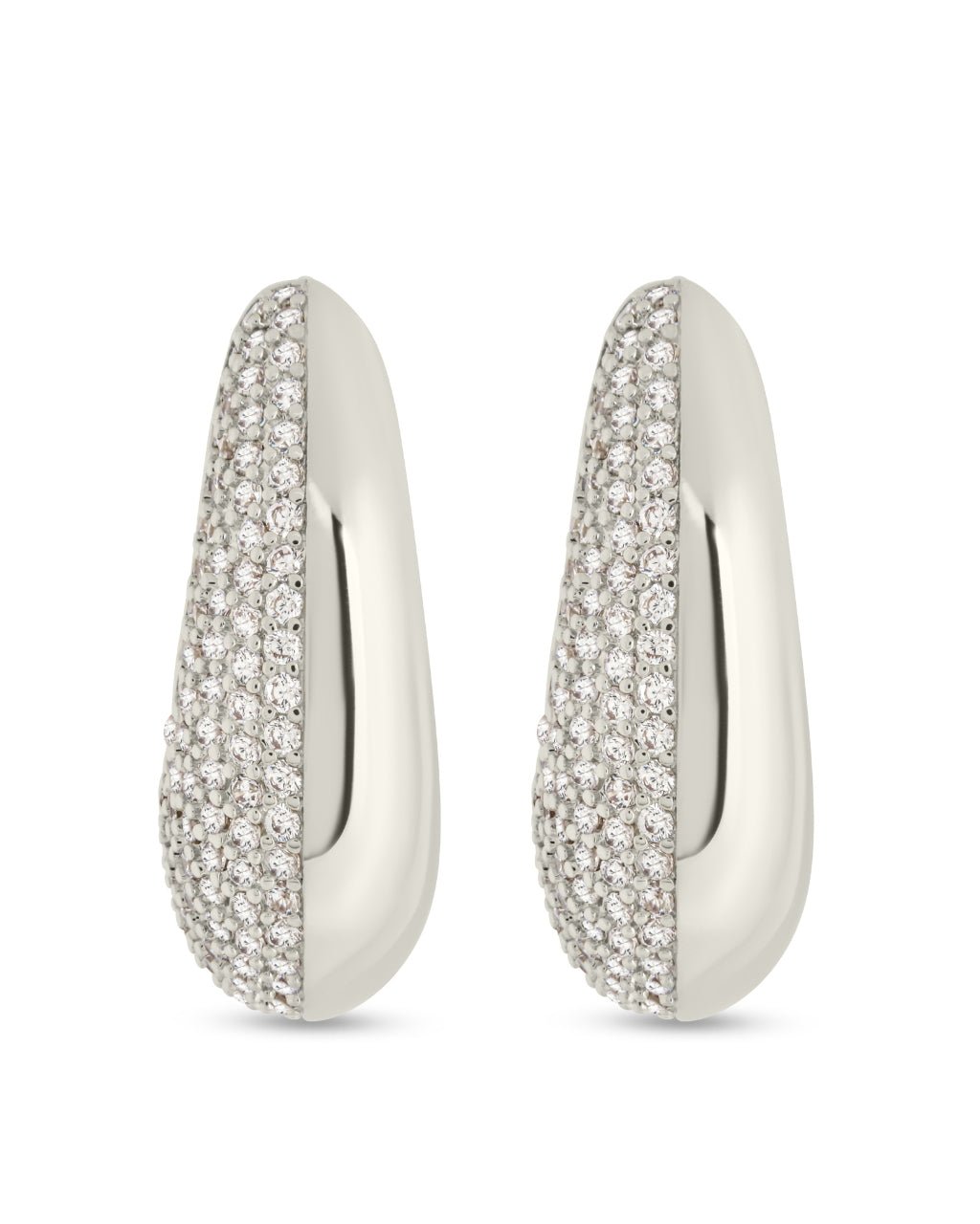 Callie CZ Teardrop Polished Earring
