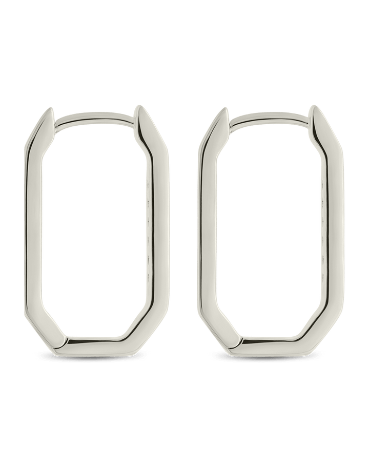 Aria Geometric CZ Micro Hoop Earrings