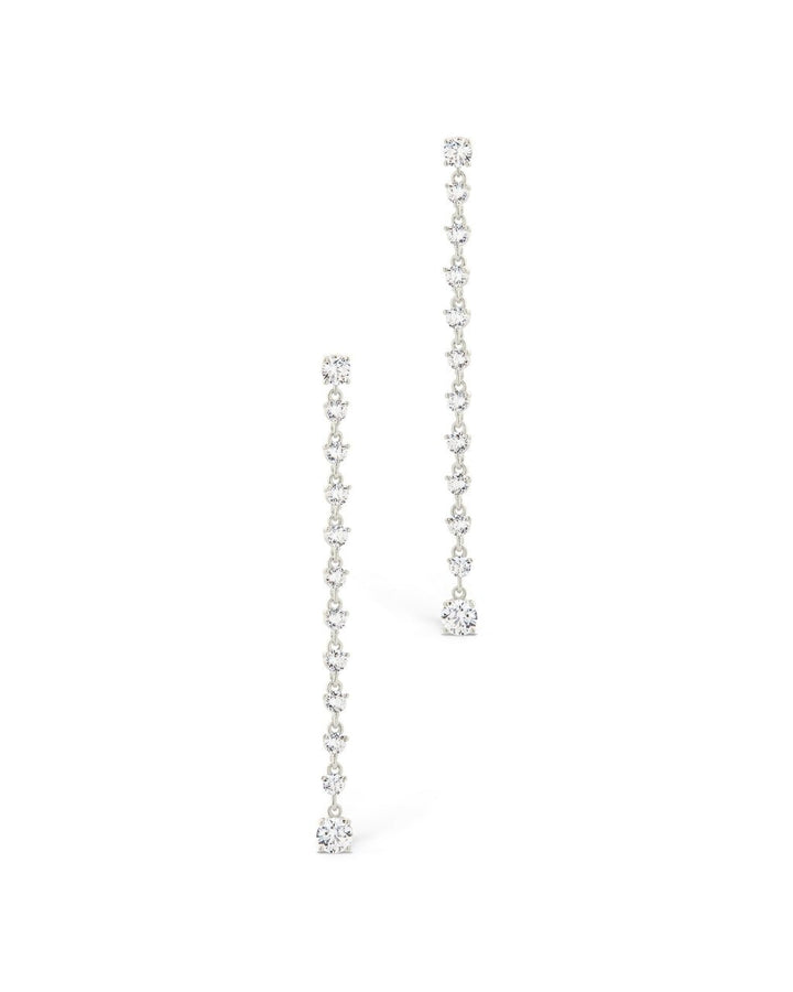 Layken CZ Stationed Stud Earrings