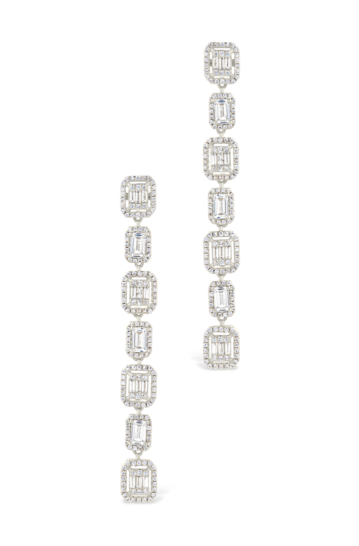 Nancy CZ Drop Stud Earrings