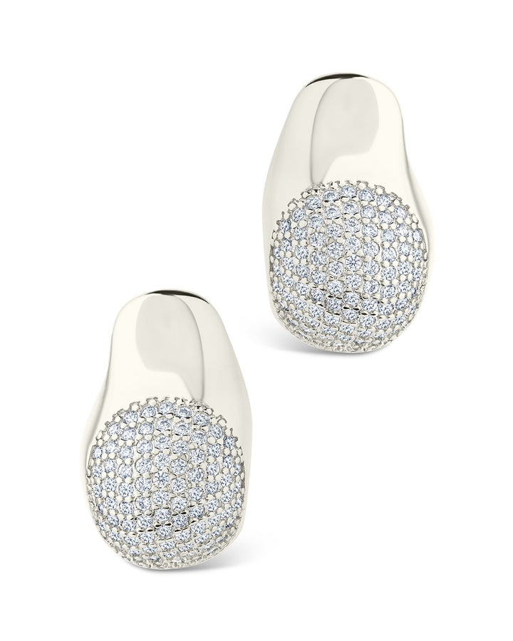 Wesley CZ Statement Huggie Hoop Earrings