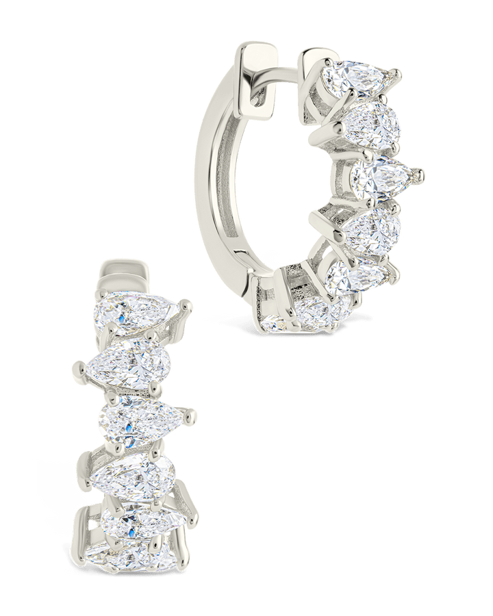 Carina Pear Cut CZ Hoops