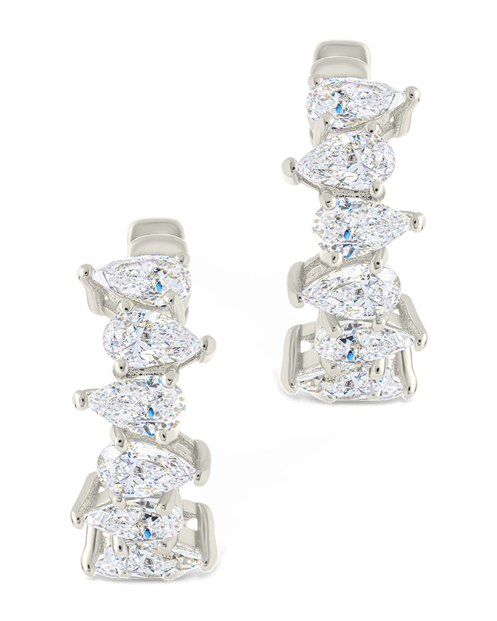 Carina Pear Cut CZ Hoops
