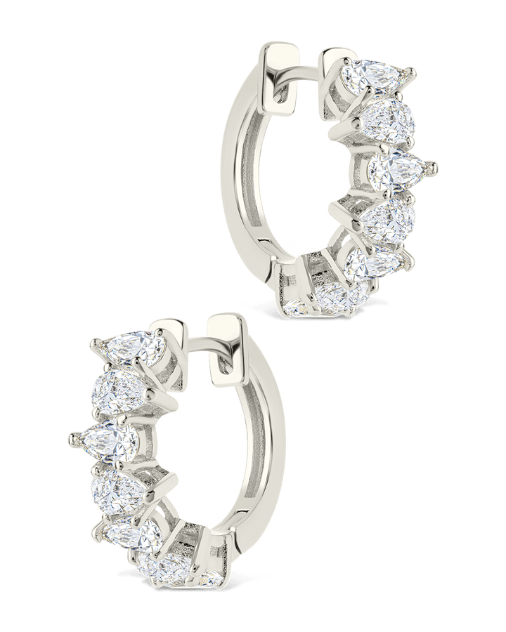 Carina Pear Cut CZ Hoops