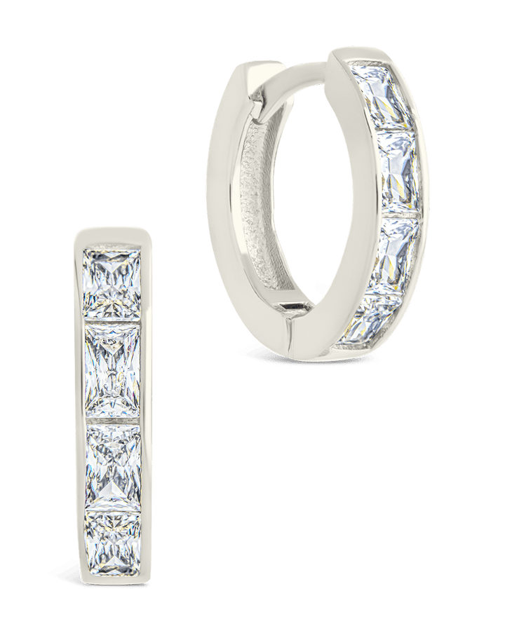 Anwen Emerald Cut CZ Hoops