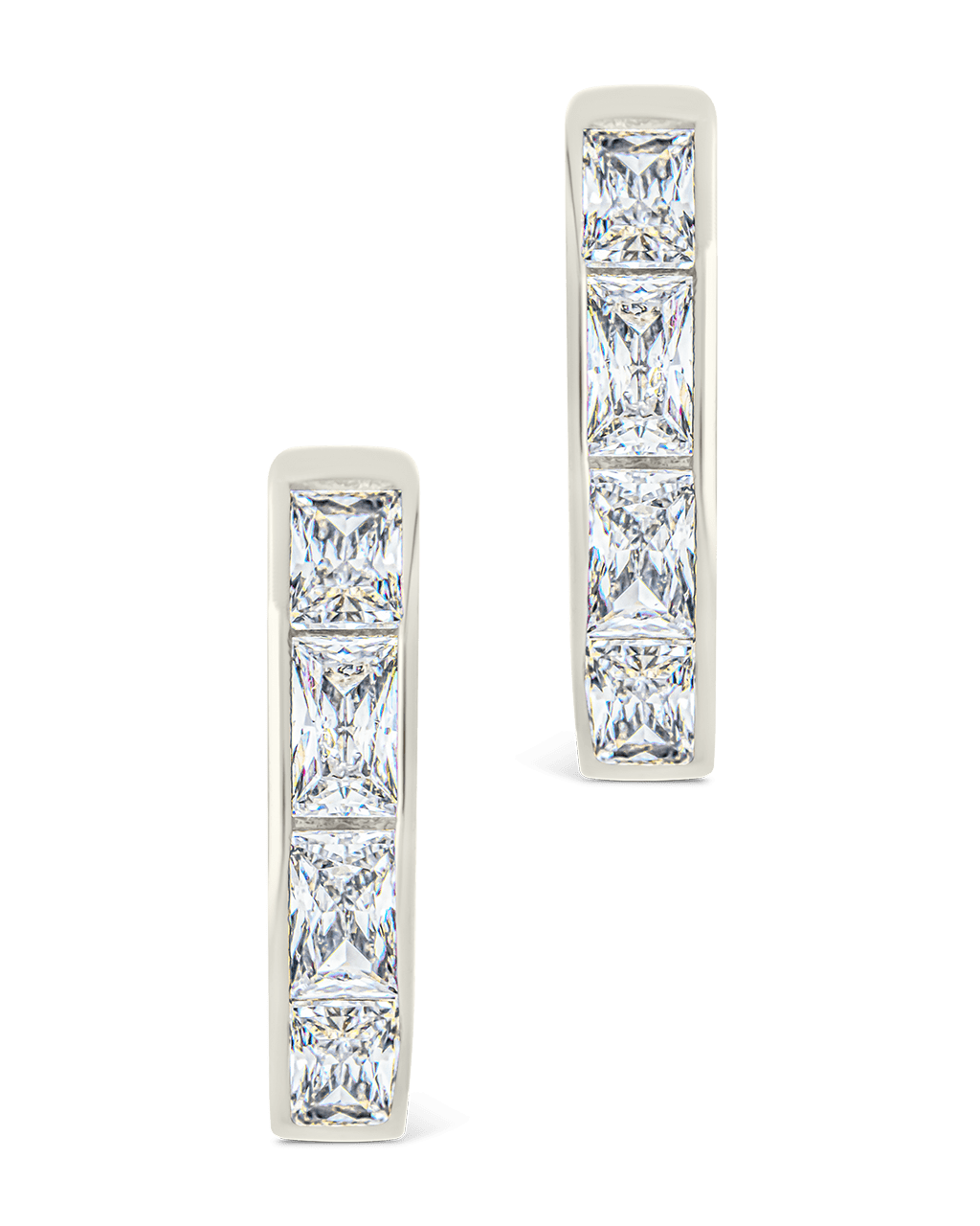 Anwen Emerald Cut CZ Hoops
