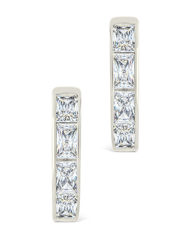 Anwen Emerald Cut CZ Hoops
