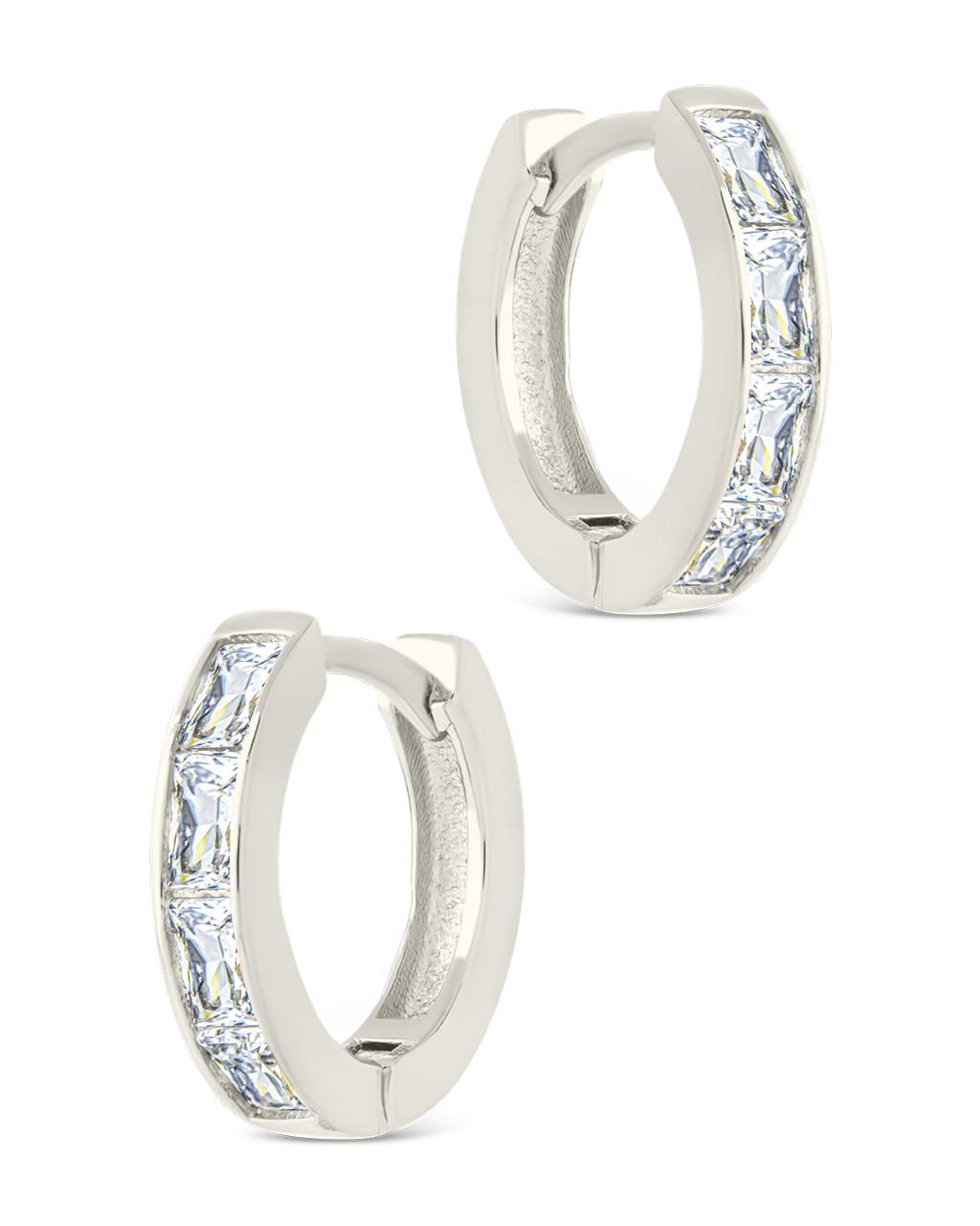 Anwen Emerald Cut CZ Hoops