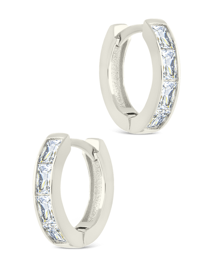 Anwen Emerald Cut CZ Hoops