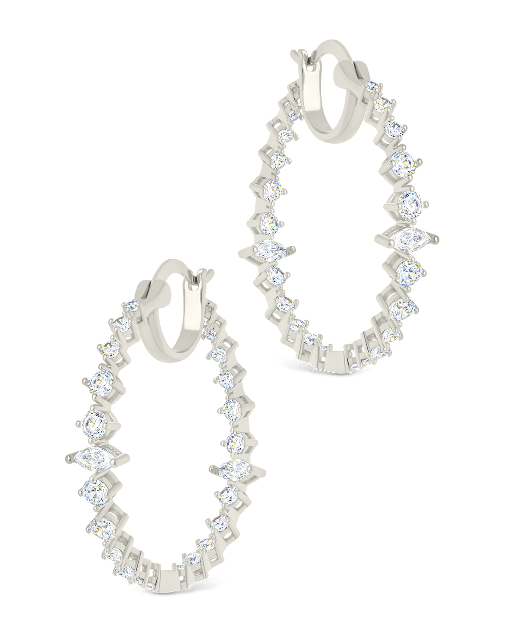 Aaliyah CZ Hoop Earrings
