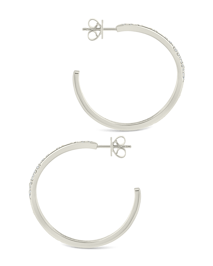 Cherise Pave CZ Hoop Earring
