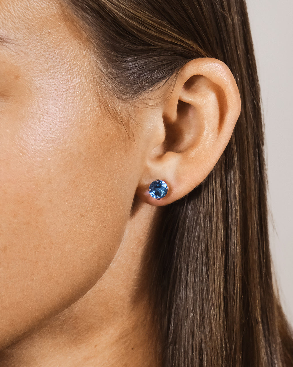 Sterling Silver 7mm Rainbow CZ Studs by Sterling Forever