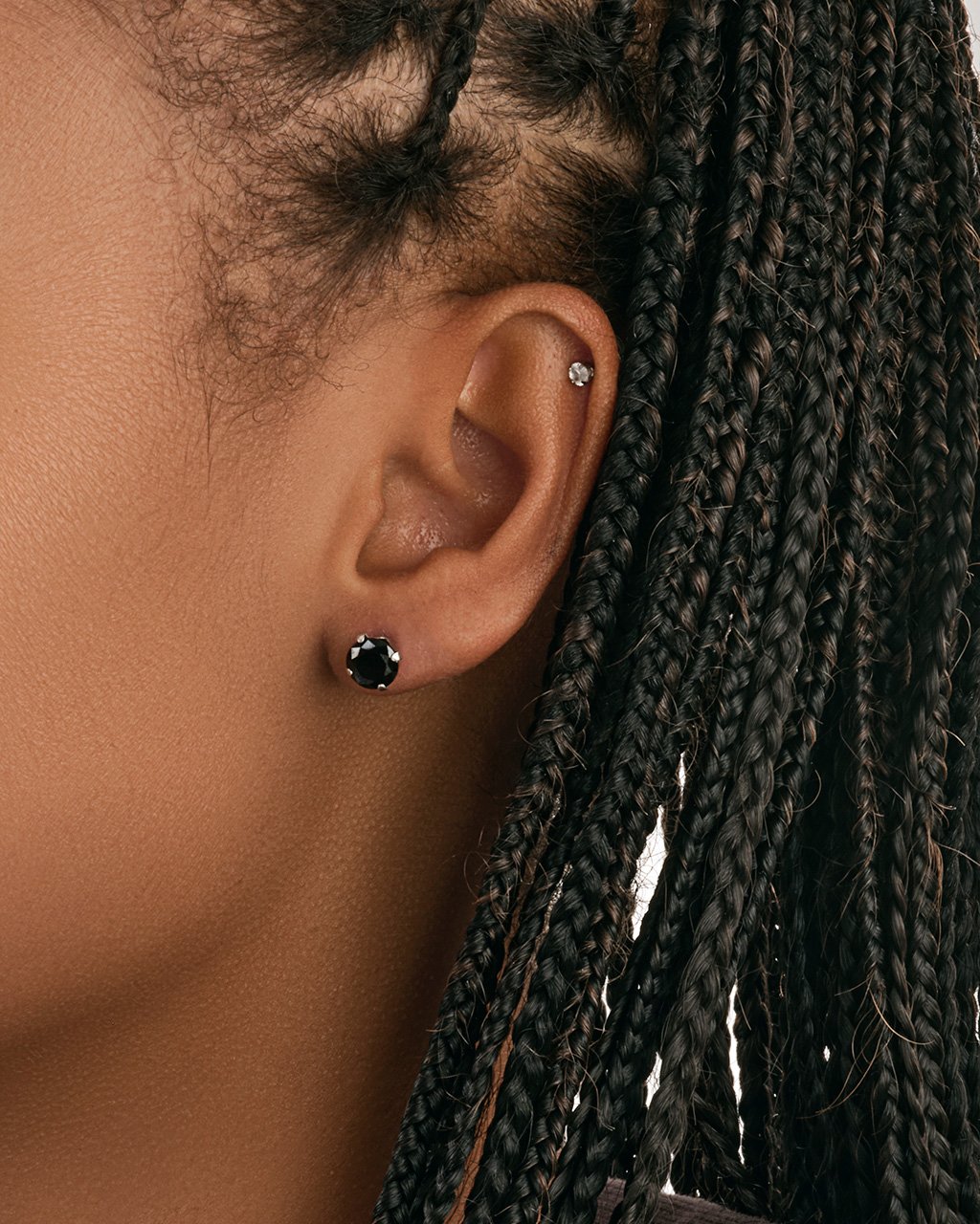 Sterling Silver 7mm Rainbow CZ Studs by Sterling Forever