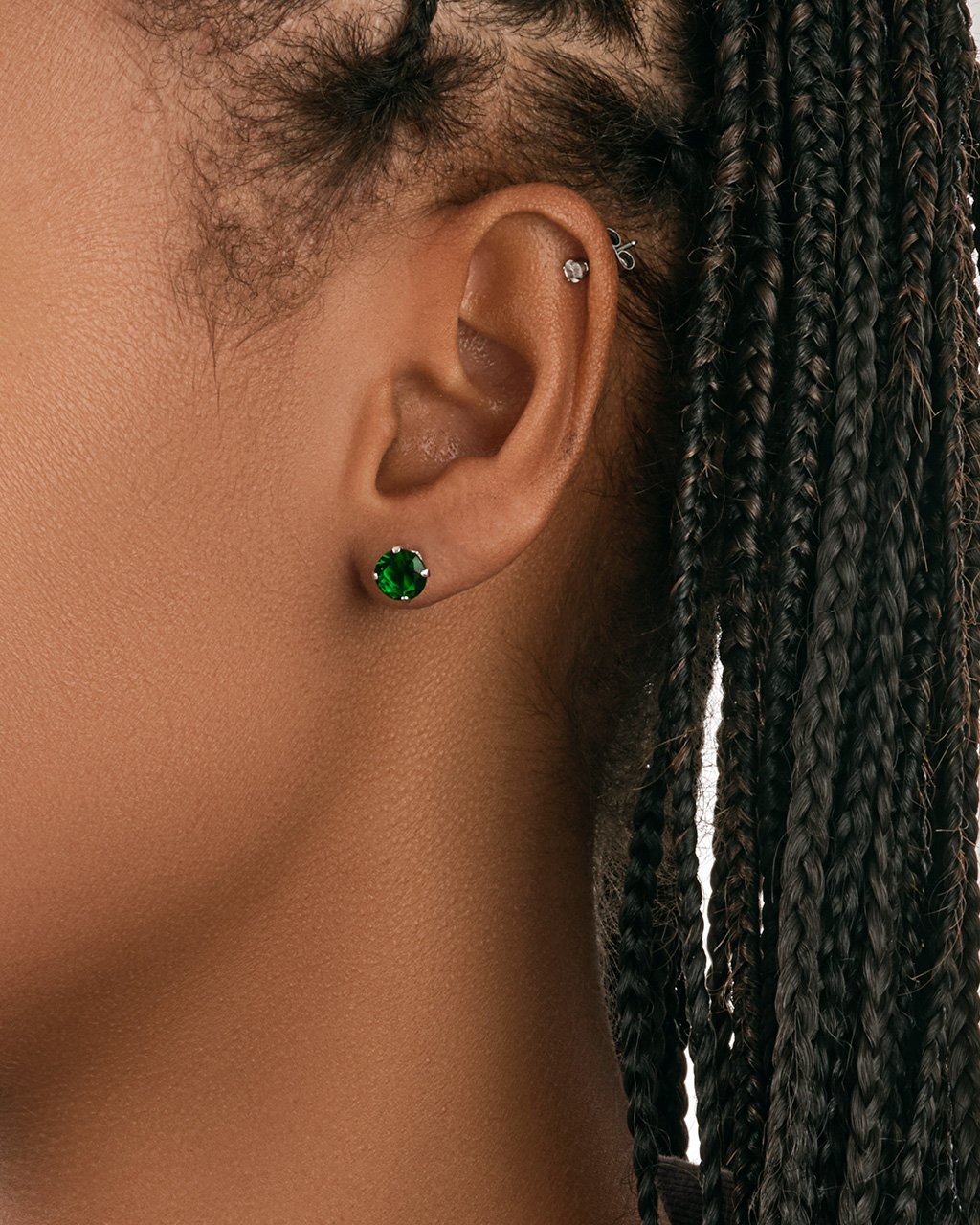 Sterling Silver 7mm Rainbow CZ Studs by Sterling Forever