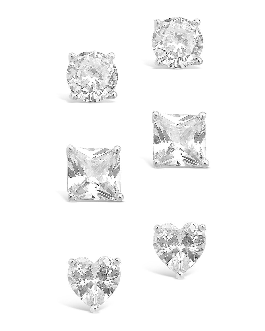 Statement CZ Stud Set of 3