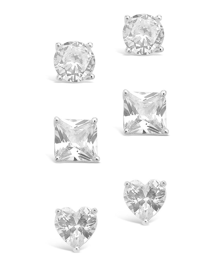 Statement CZ Stud Set of 3