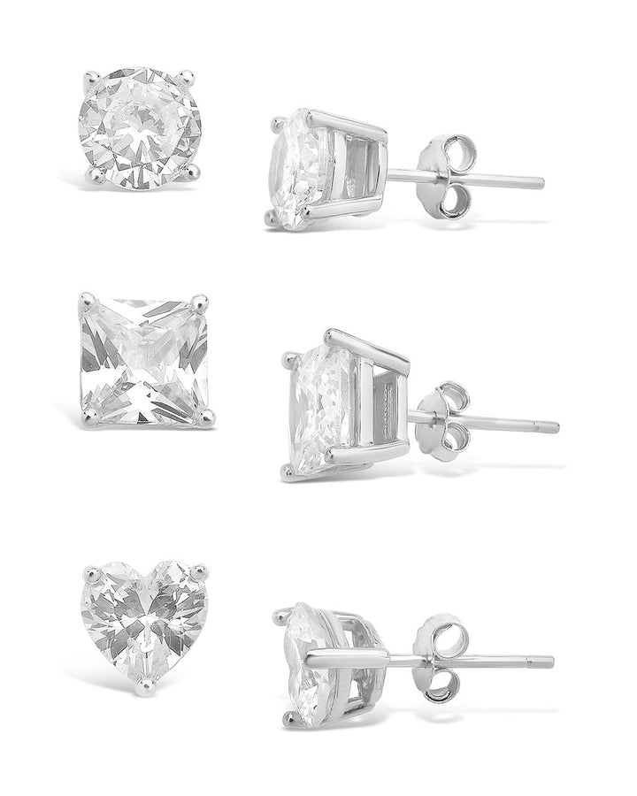 Statement CZ Stud Set of 3