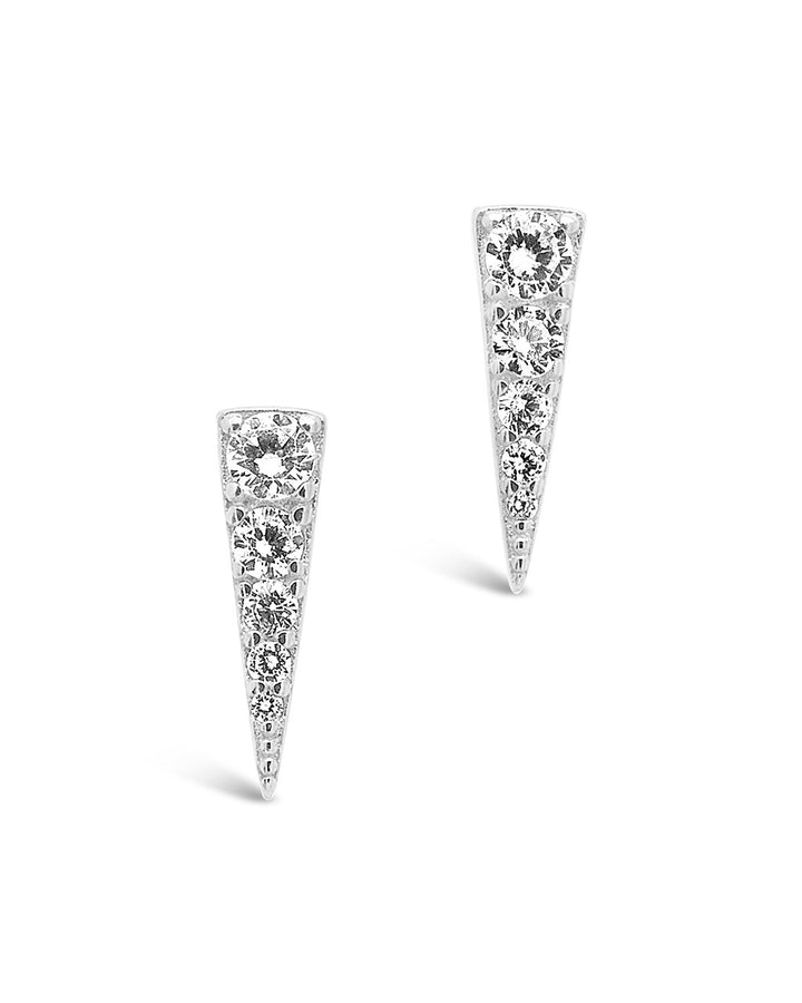 Sterling Silver CZ Pyramid Studs by Sterling Forever