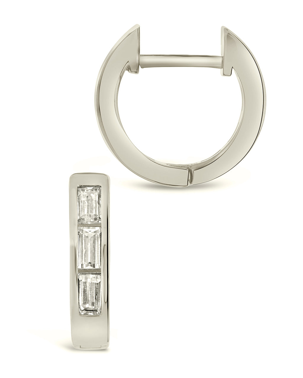 Baguette Micro Hoop Earrings