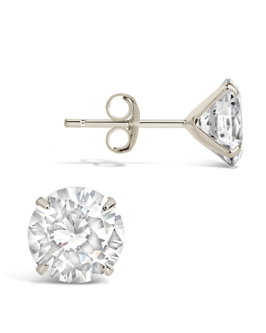 CZ Stud Earrings - 8mm