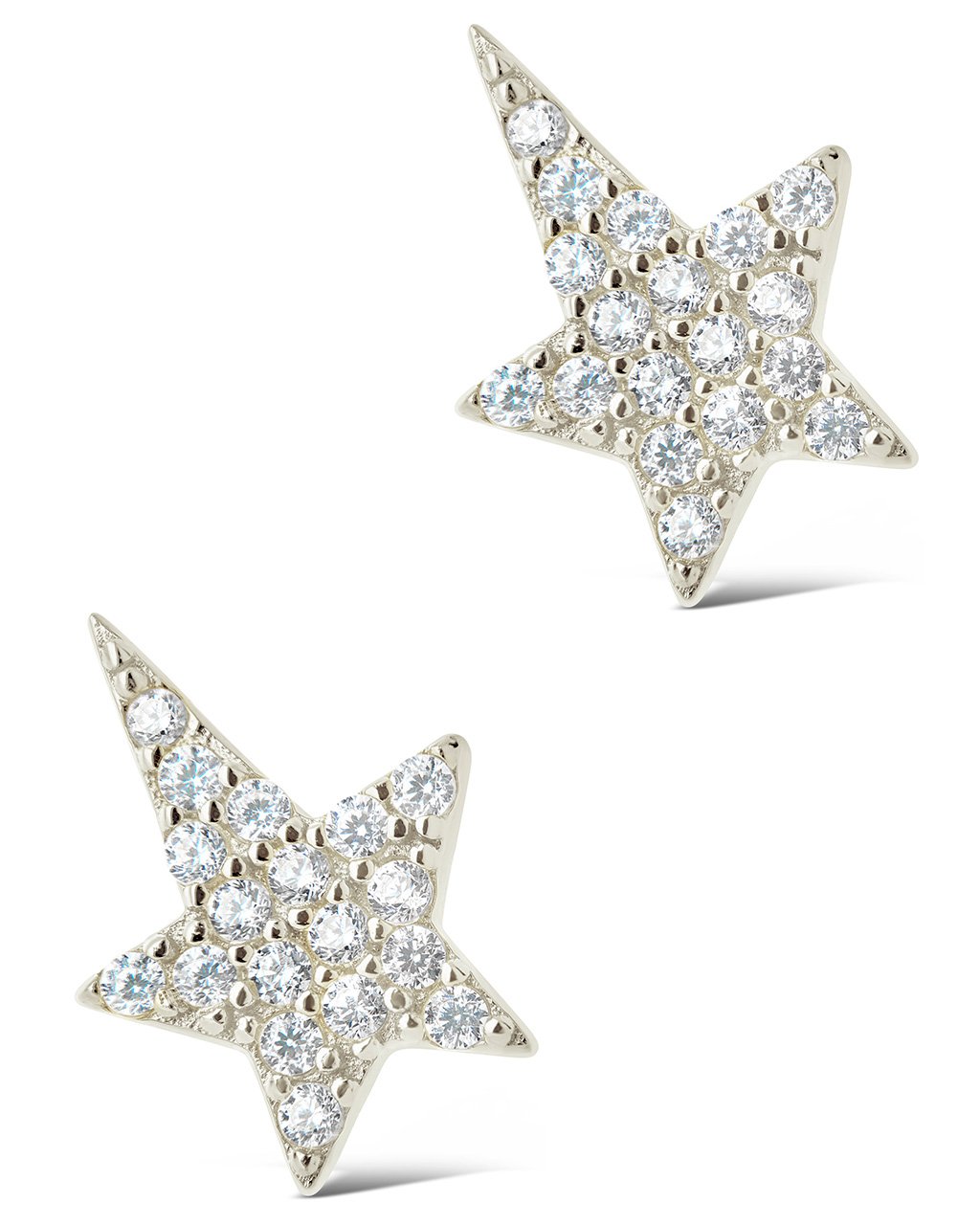 Sterling Silver CZ Star Stud Earrings by Sterling Forever