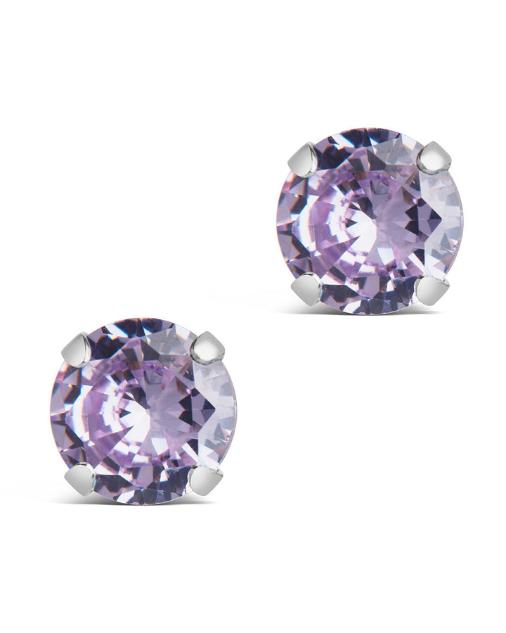 Sterling Silver 7mm Rainbow CZ Studs by Sterling Forever