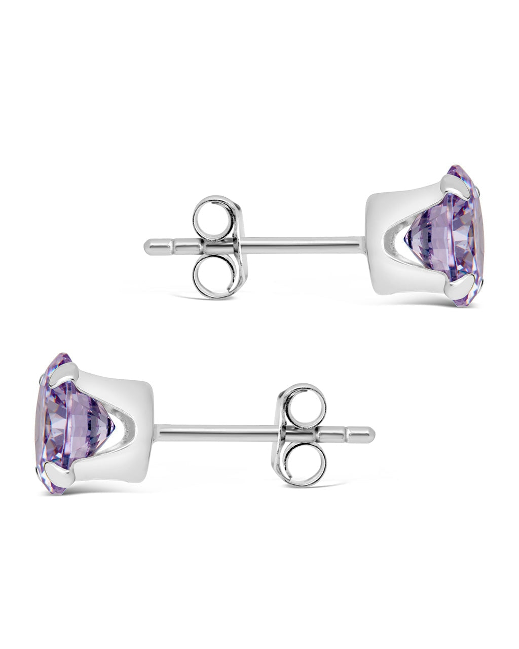 Sterling Silver 7mm Rainbow CZ Studs by Sterling Forever