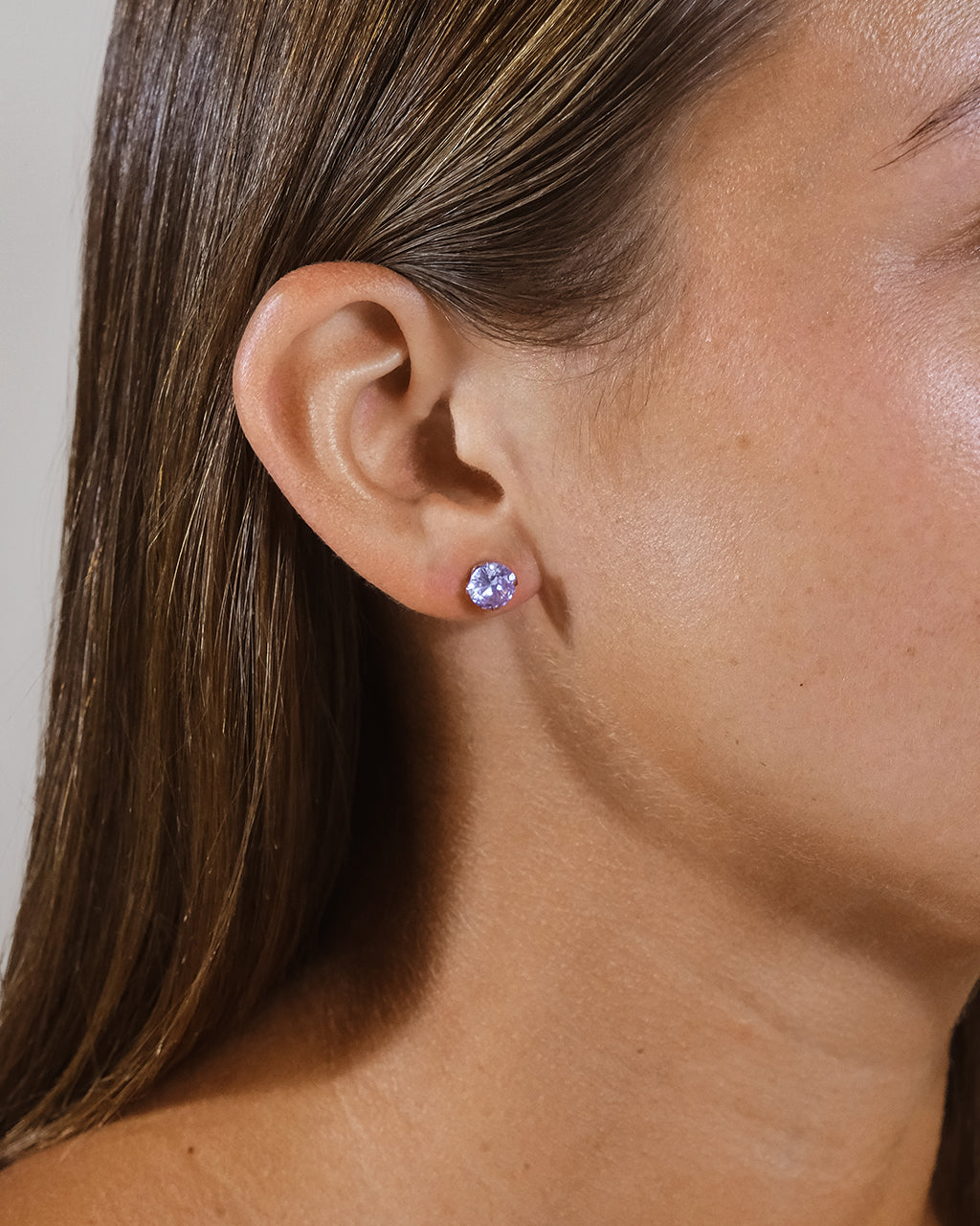 Sterling Silver 7mm Rainbow CZ Studs by Sterling Forever