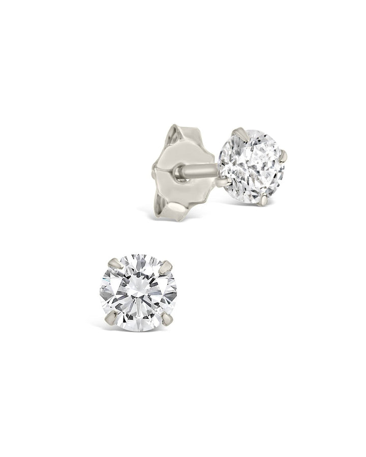 CZ Stud Earrings - 4mm