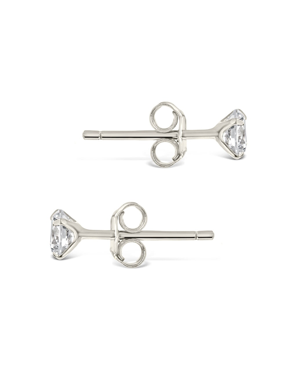 CZ Stud Earrings - 4mm