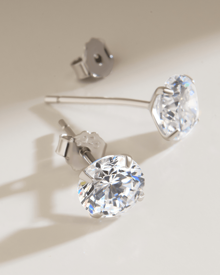 CZ Stud Earrings - 6mm