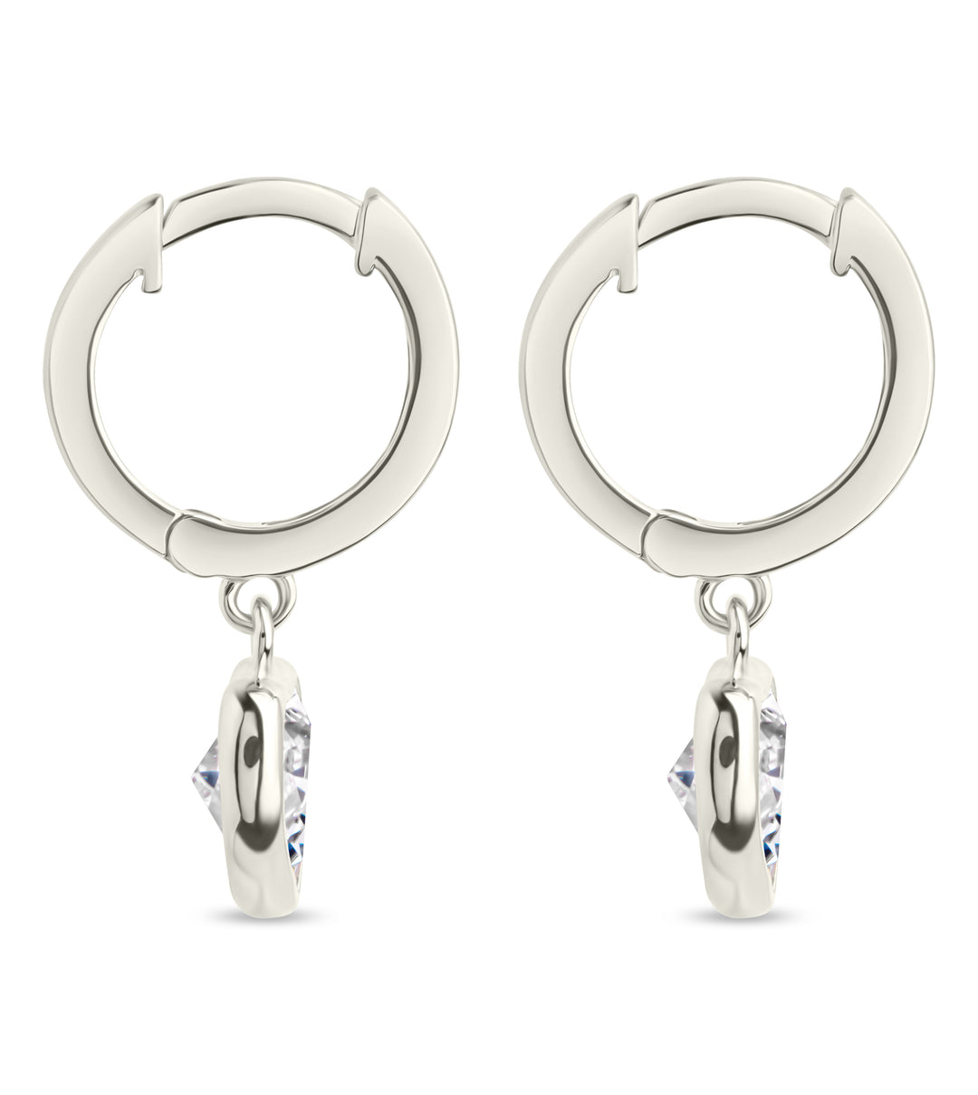 Lizzy CZ Heart Drop Earrings