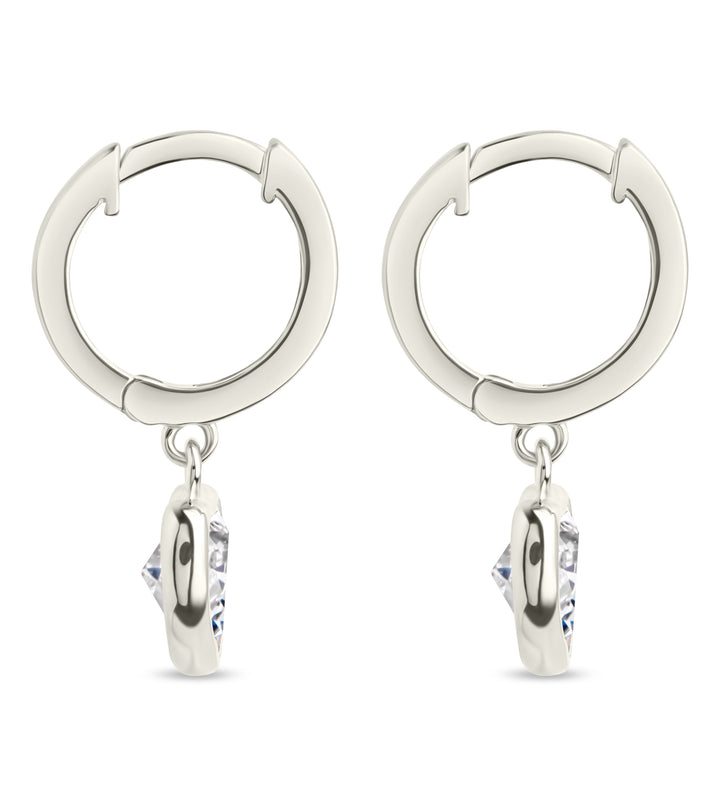 Lizzy CZ Heart Drop Earrings