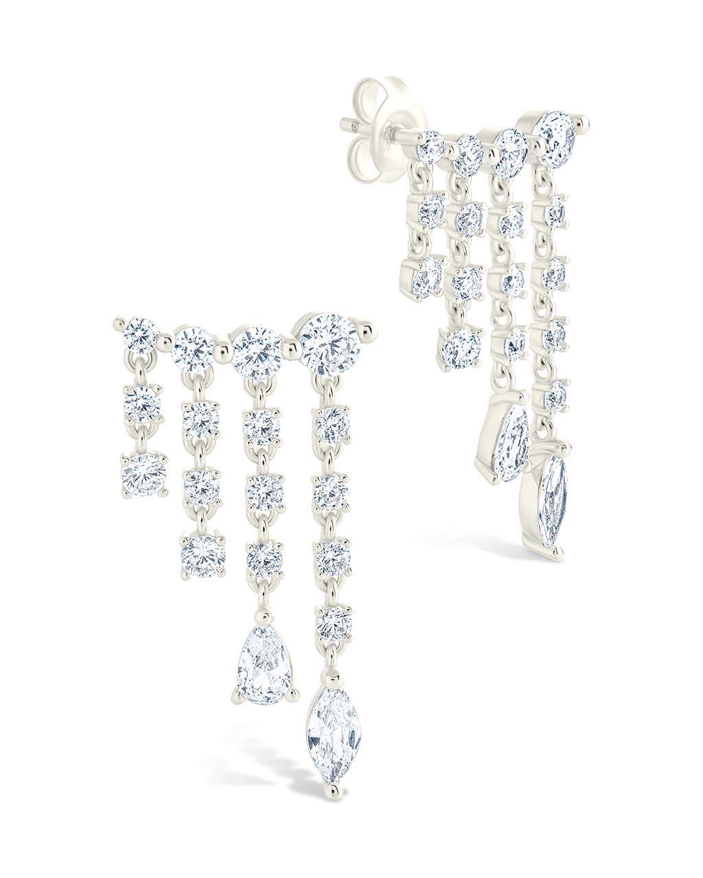 Adrian CZ Waterfall Statement Studs